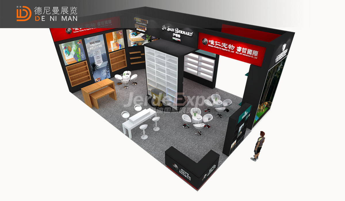 96㎡展台布置效果图案例